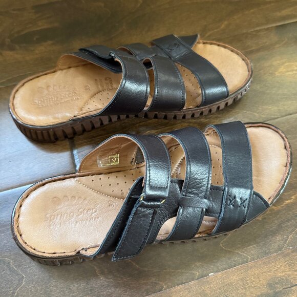 Spring Step - Olly Sandal - Black - Women's 39 - Picture 2 of 7